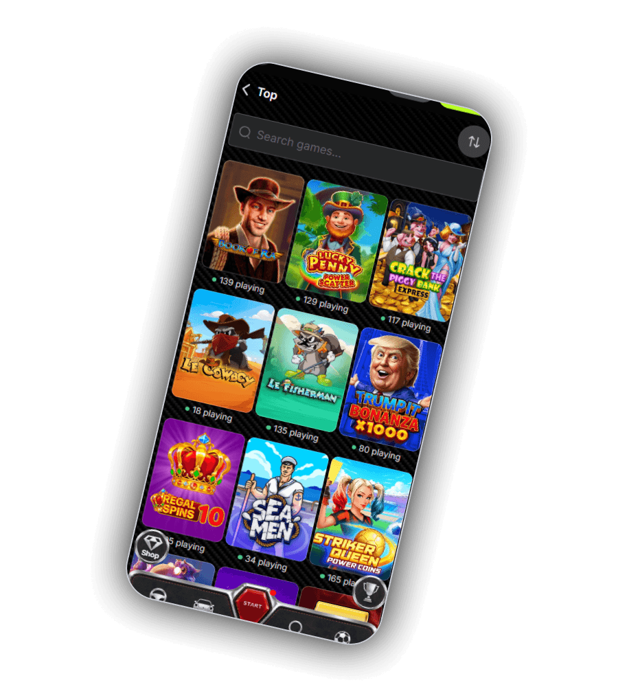 DieselWin Top games list with Book of Ra, Lucky Penny, Crack the Piggy Bank Express and other slots